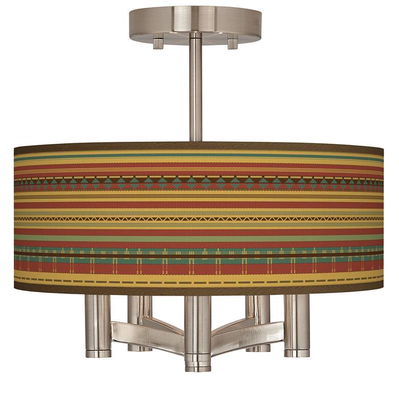 Image 1 Southwest Desert Ava 5-Light Nickel Ceiling Light