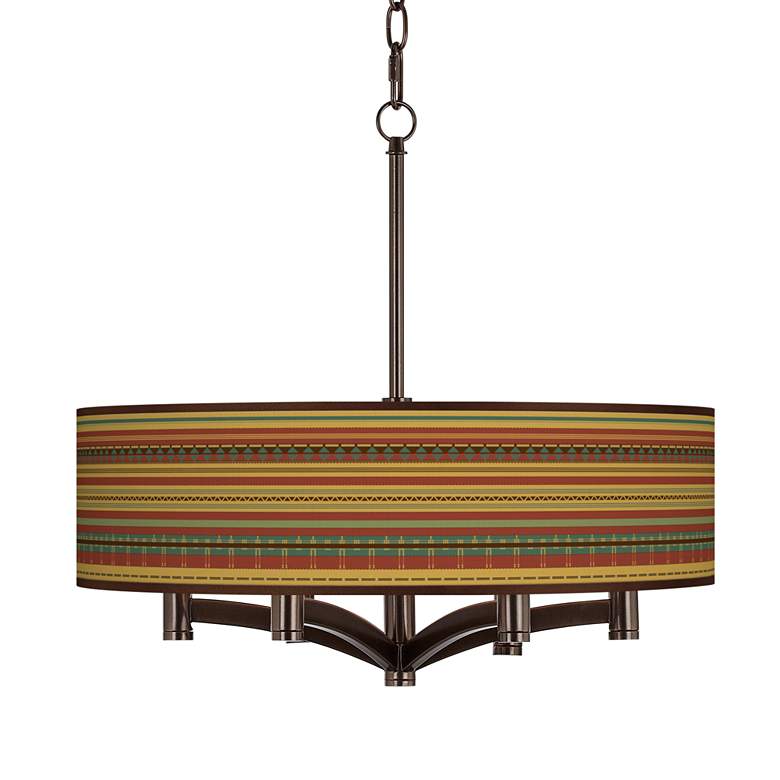 Image 1 Southwest Desert Ava 6-Light Bronze Pendant Chandelier