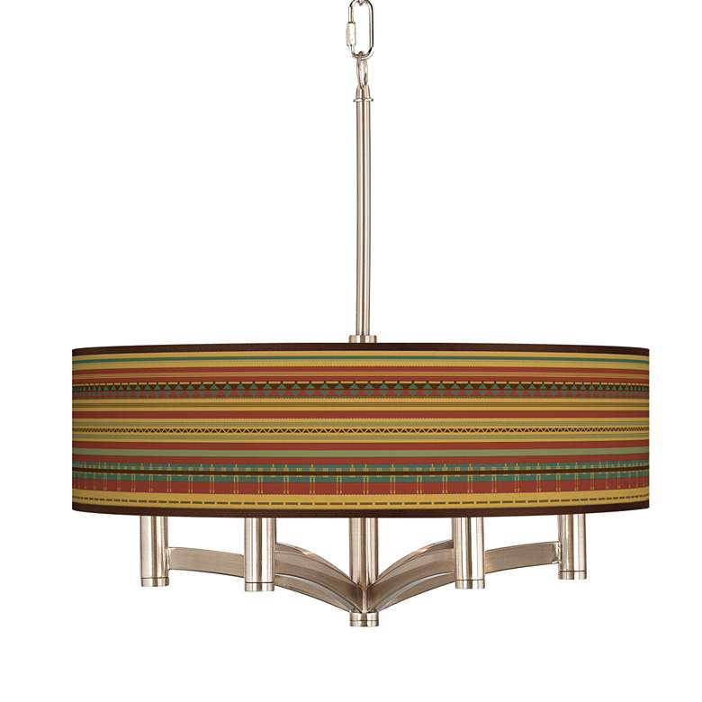 Image 1 Southwest Desert Ava 6-Light Nickel Pendant Chandelier