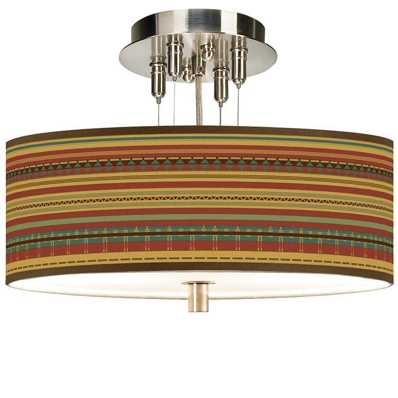 Image 1 Southwest Desert Giclee 14" Wide Ceiling Light