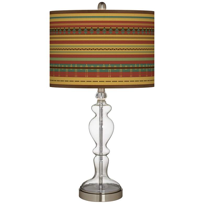Image 1 Southwest Desert Giclee Apothecary Clear Glass Table Lamp