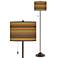 Southwest Desert Giclee Glow Bronze Club Floor Lamp