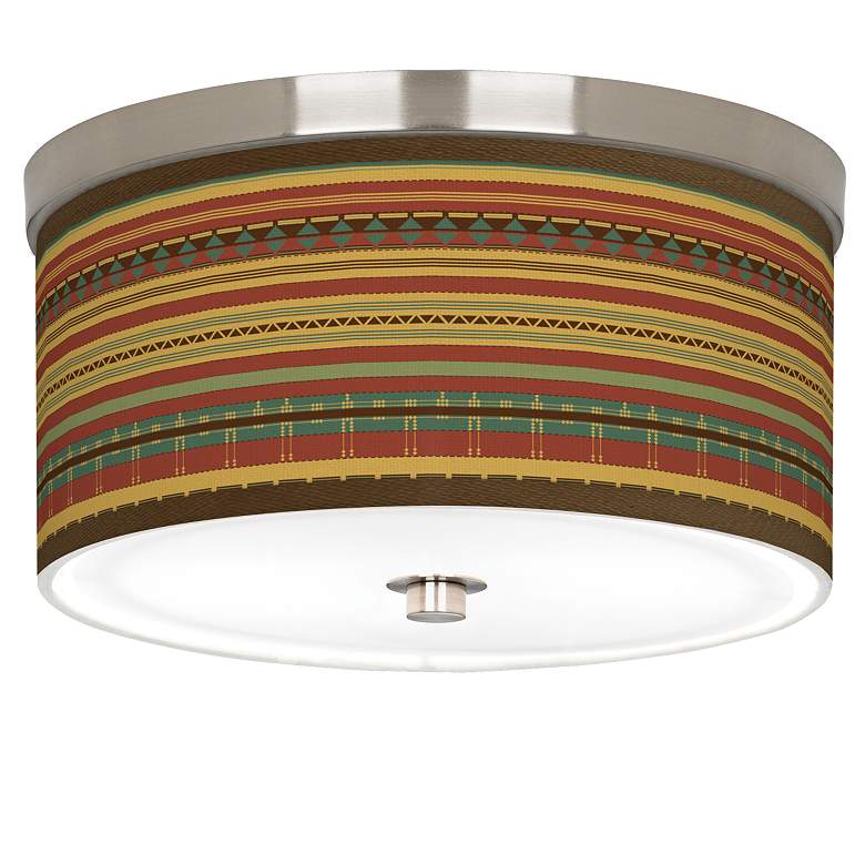 Image 1 Southwest Desert Giclee Nickel 10 1/4" Wide Ceiling Light