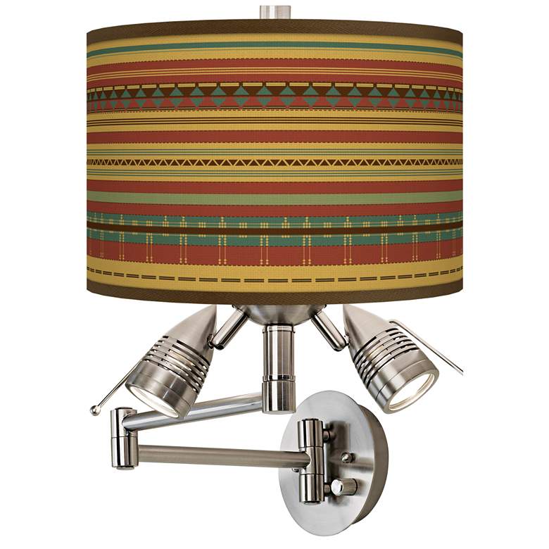 Image 1 Southwest Desert Giclee Plug-In Swing Arm Wall Lamp