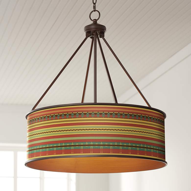 Image 1 Southwest Desert Yulie 24 3/4" Wide Bronze Pendant Light