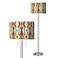 Southwest Giclee Brushed Nickel Garth Floor Lamp