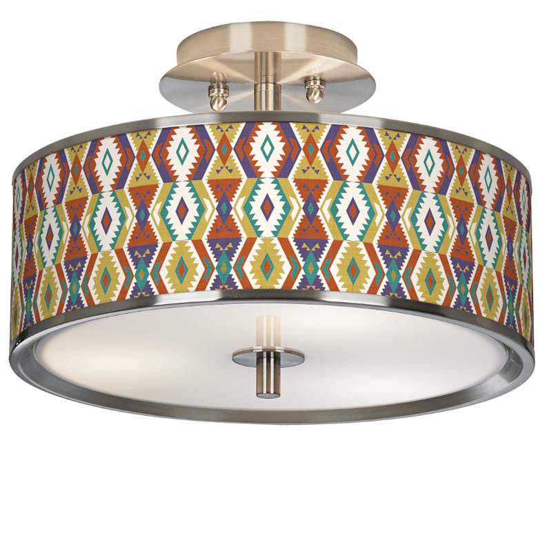 Image 1 Southwest Giclee Glow 14" Wide Ceiling Light