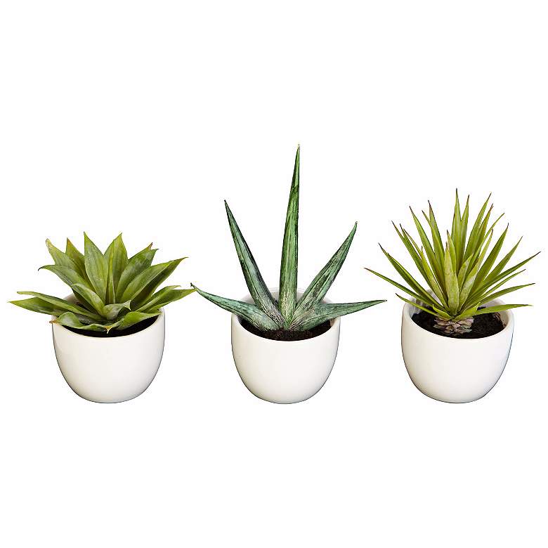 Image 2 Southwest Mixed Succulent Faux Plants in Pots Set of 3