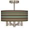 Southwest Shore Ava 5-Light Nickel Ceiling Light