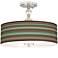 Southwest Shore Giclee 16" Wide Semi-Flush Ceiling Light