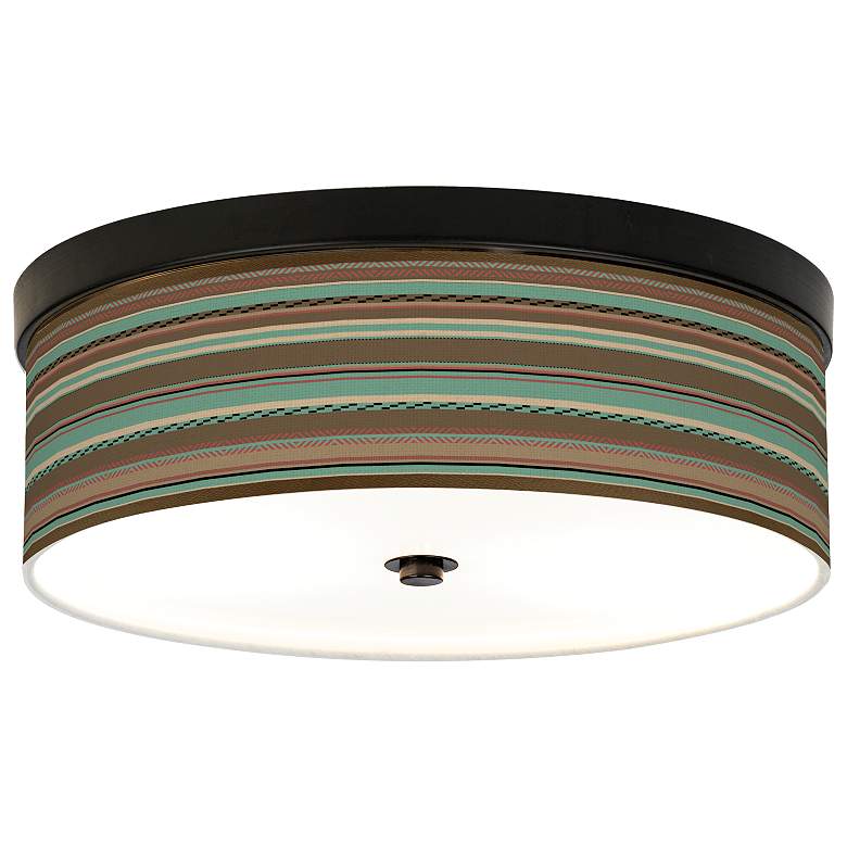 Image 1 Southwest Shore Giclee Energy Efficient Bronze Ceiling Light
