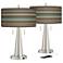 Southwest Shore Vicki Brushed Nickel USB Table Lamps Set of 2