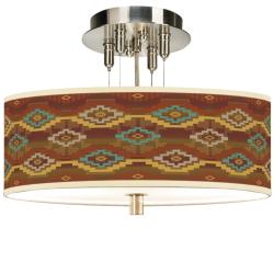 Southwest Sienna Giclee 14&quot; Wide Ceiling Light