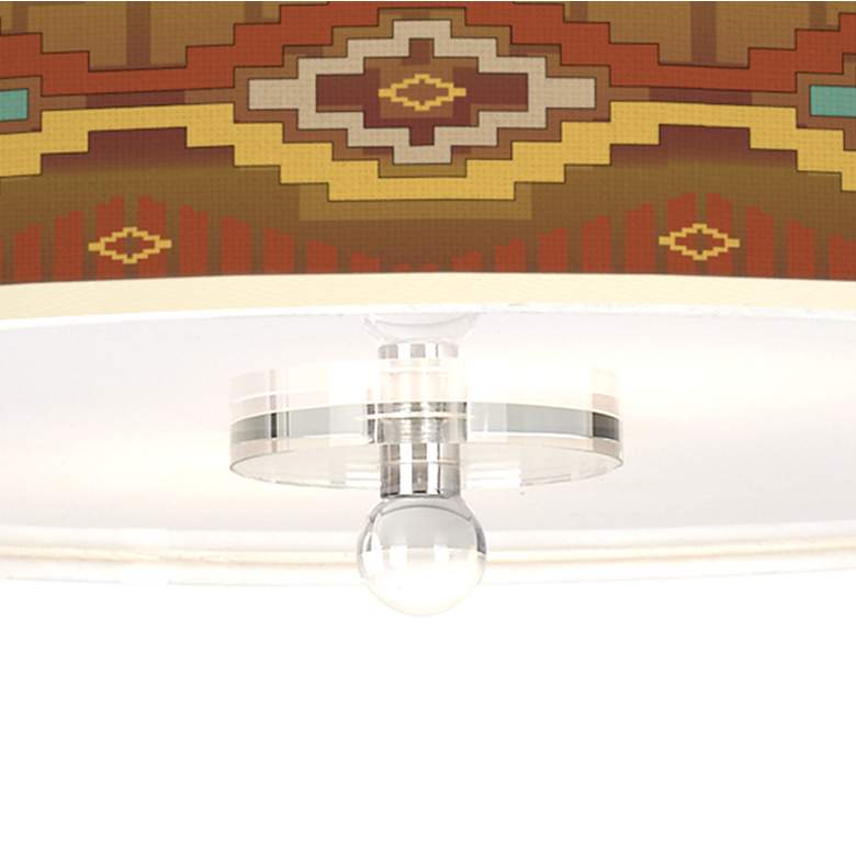 Image 3 Southwest Sienna Giclee 16" Wide Semi-Flush Ceiling Light more views