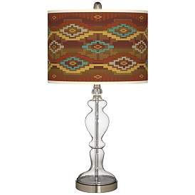 Image1 of Southwest Sienna Giclee Apothecary Clear Glass Table Lamp