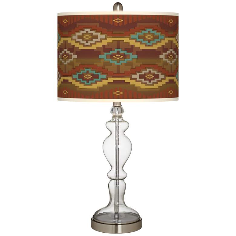Image 1 Southwest Sienna Giclee Apothecary Clear Glass Table Lamp