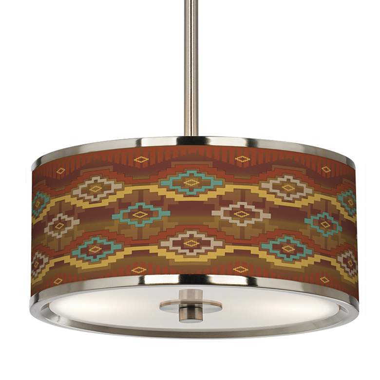 Image 3 Southwest Sienna Giclee Glow 10 1/4 inch Wide Pendant Light more views