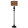 Southwest Sienna Giclee Glow Black Bronze Floor Lamp