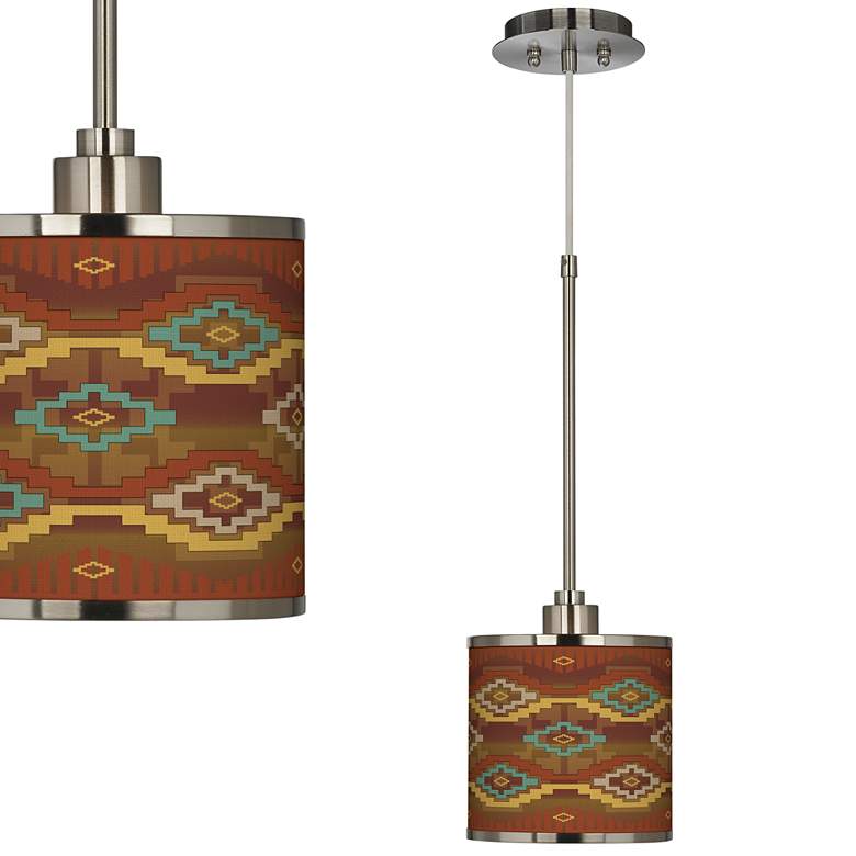 Image 1 Southwest Sienna Giclee Glow Mini Pendant Light