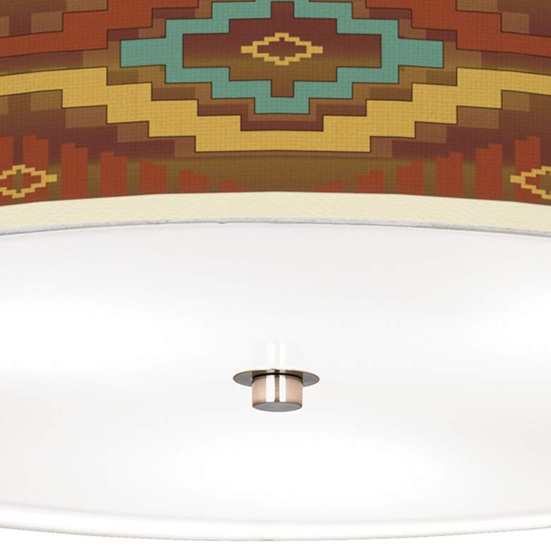 Image 3 Southwest Sienna Giclee Nickel 20 1/4" Wide Ceiling Light more views