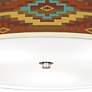 3_Southwest Sienna Giclee Nickel 20 1/4" Wide Ceiling Light more views