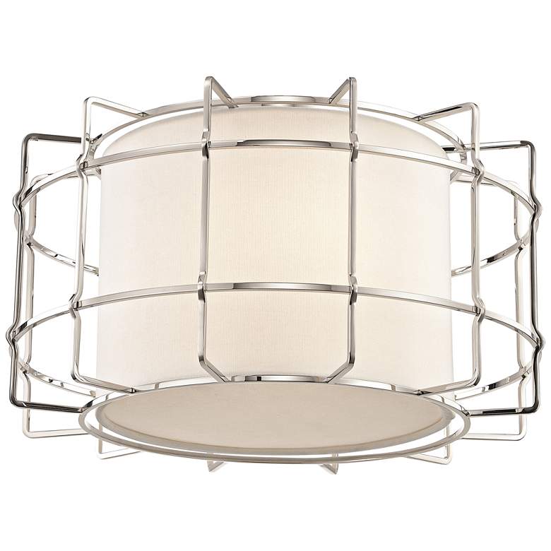 Image 1 Sovereign 16" Wide Polished Nickel LED Ceiling Light