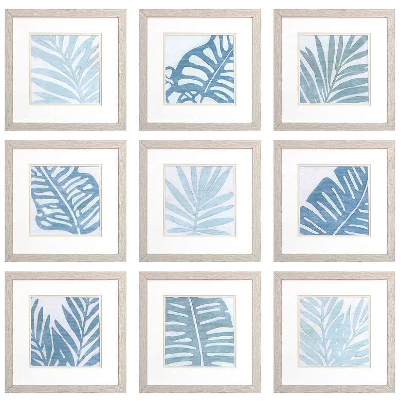 Image 1 Spa Palms 13"W x 13"H Framed Art Set of 9