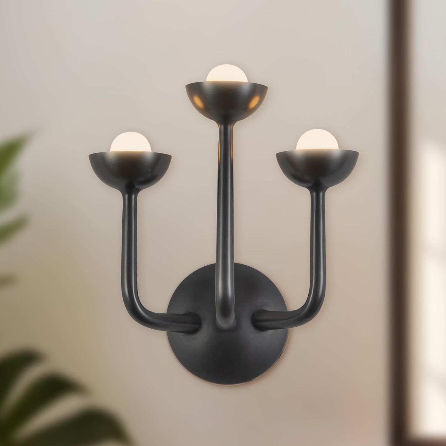 Spade 11-in Urban Bronze dimmable LED Wall/Vanity Light