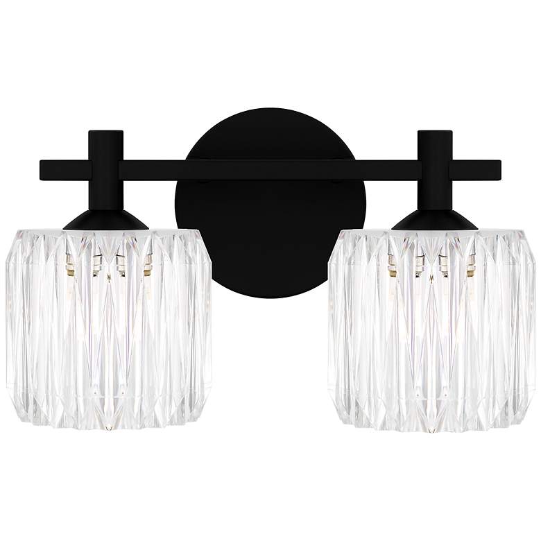 Image 1 Spade 2-Light Matte Black Bath Light