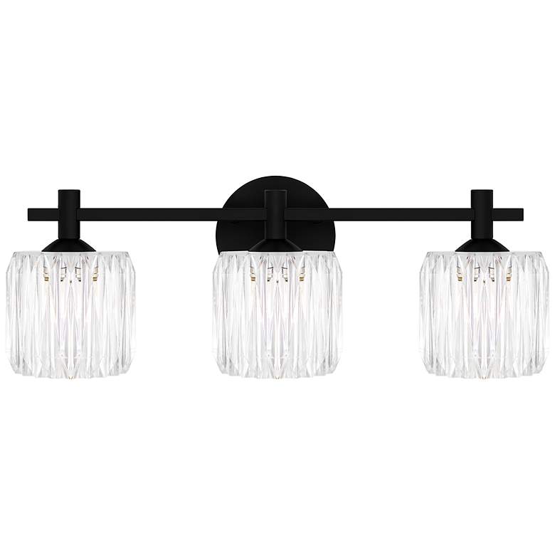 Image 1 Spade 3-Light Matte Black Bath Light