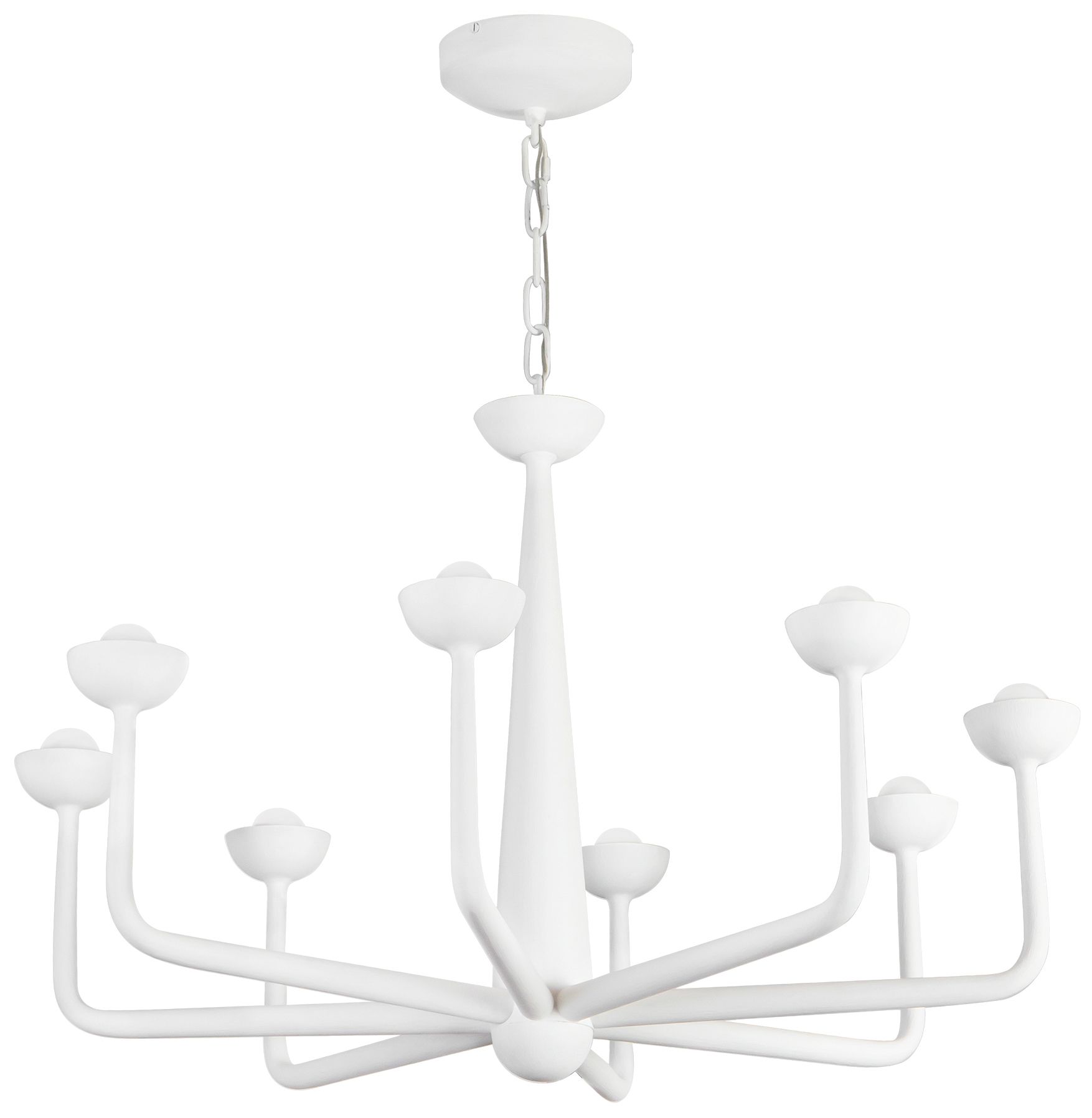 Image 3 Spade 30-in Antique White dimmable LED Chandelier more views