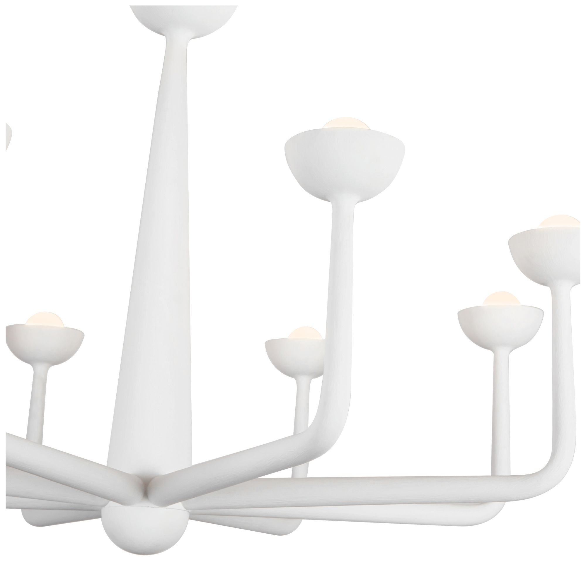 Image 4 Spade 30-in Antique White dimmable LED Chandelier more views