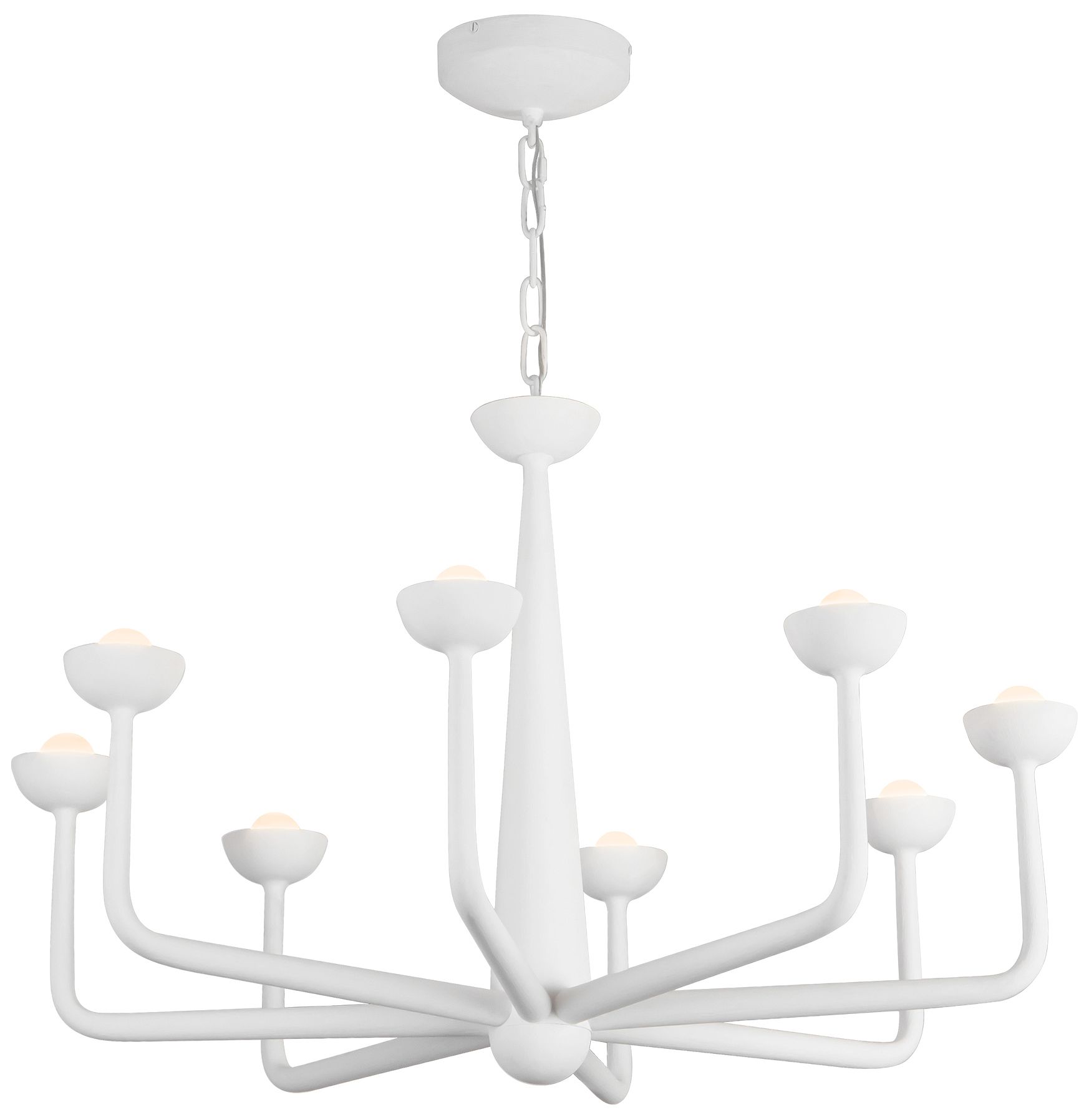 Image 6 Spade 30-in Antique White dimmable LED Chandelier more views