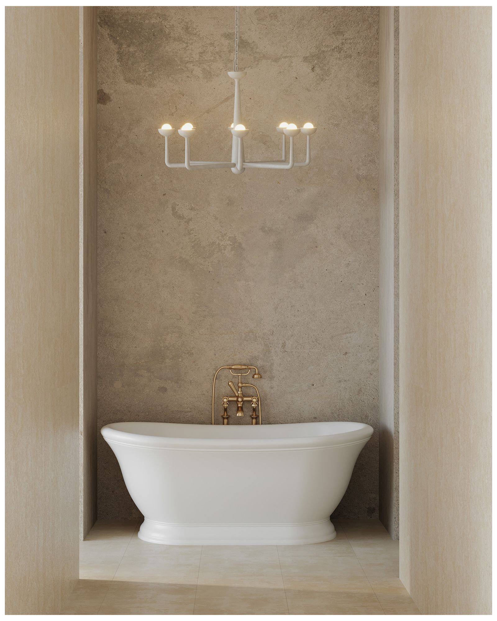 Image 7 Spade 30-in Antique White dimmable LED Chandelier more views
