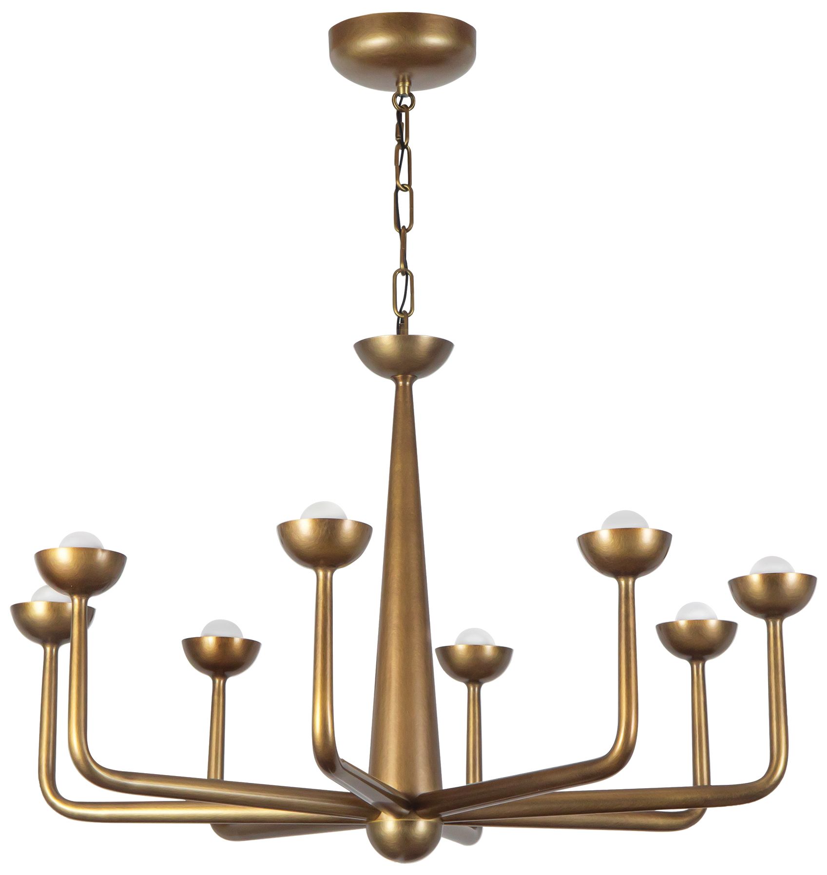 Image 3 Spade 30-in Vintage Brass dimmable LED Chandelier more views