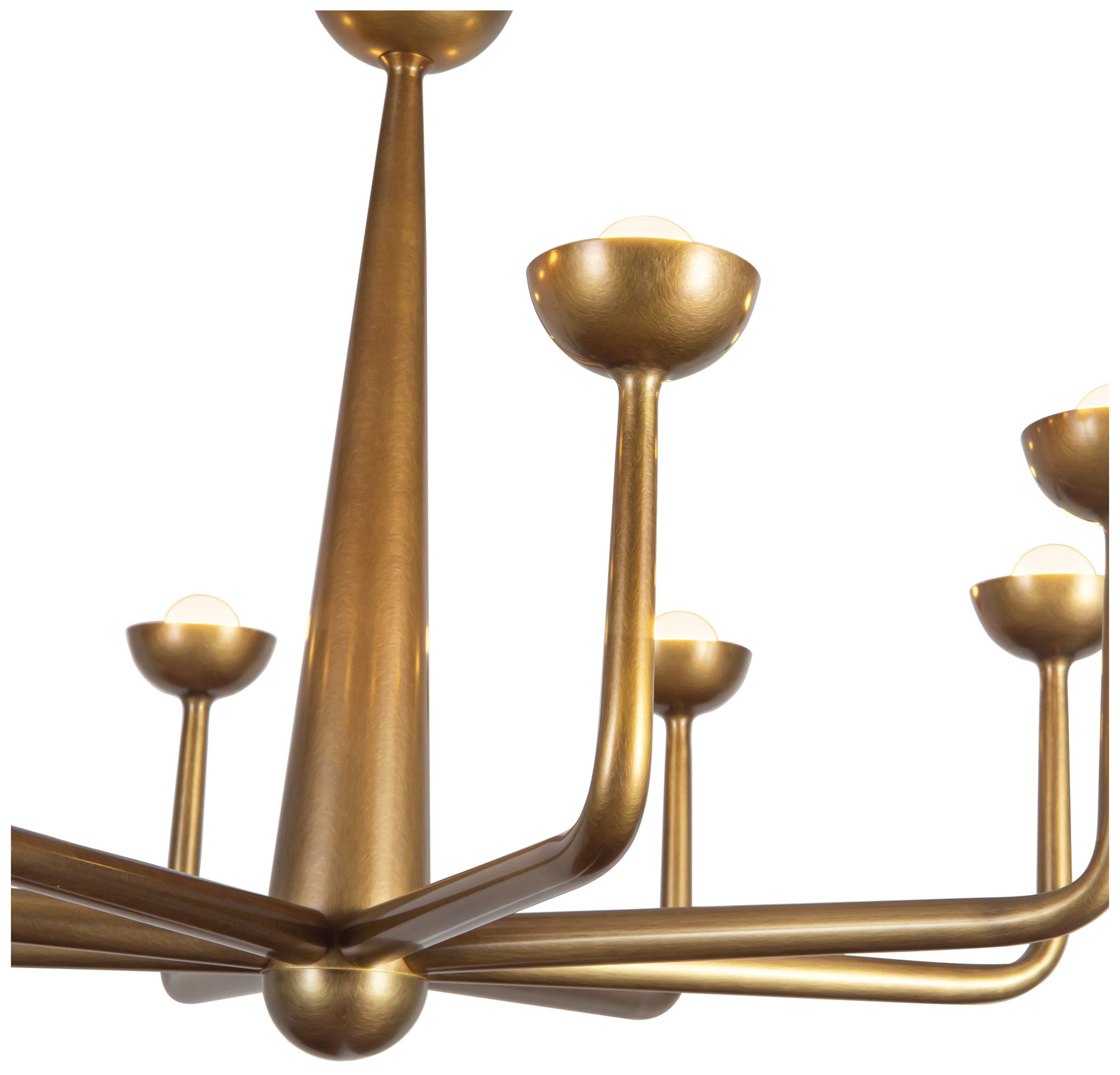 Image 4 Spade 30-in Vintage Brass dimmable LED Chandelier more views