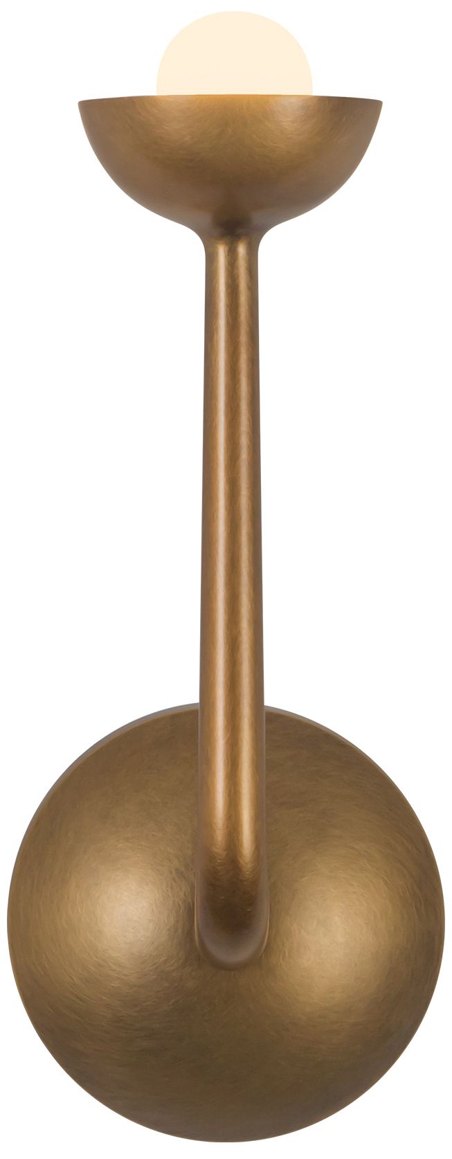 Spade 5-in Vintage Brass dimmable LED Wall/Vanity Light