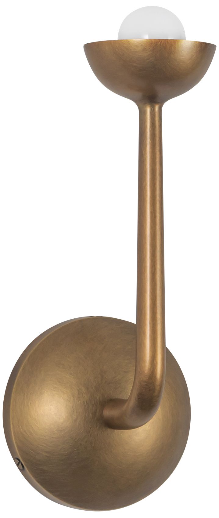 Image 3 Spade 5-in Vintage Brass dimmable LED Wall/Vanity Light more views