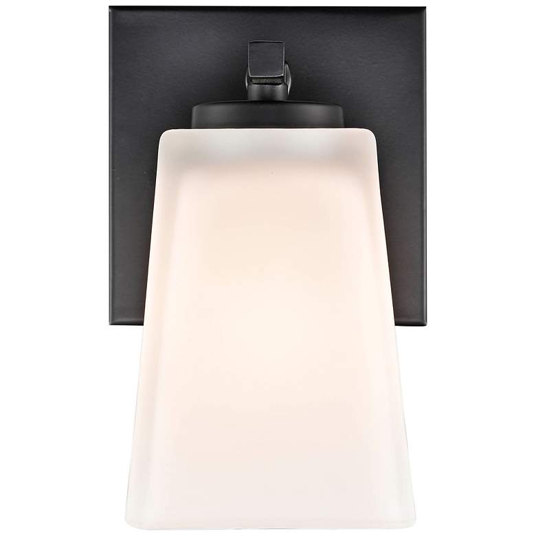 Image 1 Spalding 7" High Matte Black Wall Sconce