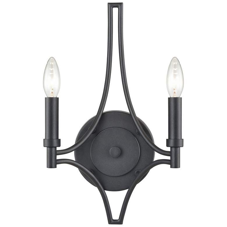 Image 1 Spanish Villa 16 inch High 2-Light Sconce - Charcoal