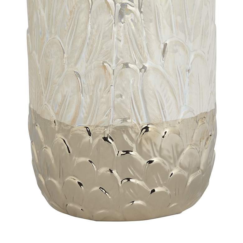 Image 3 Spar 12" High Shiny Pearlized White Gold Decorative Vase more views
