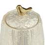 Spar 7 1/2" High Pearlized White Decorative Jar with Gold Lid