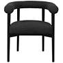 Spara Black Boucle Fabric Dining Chair in scene