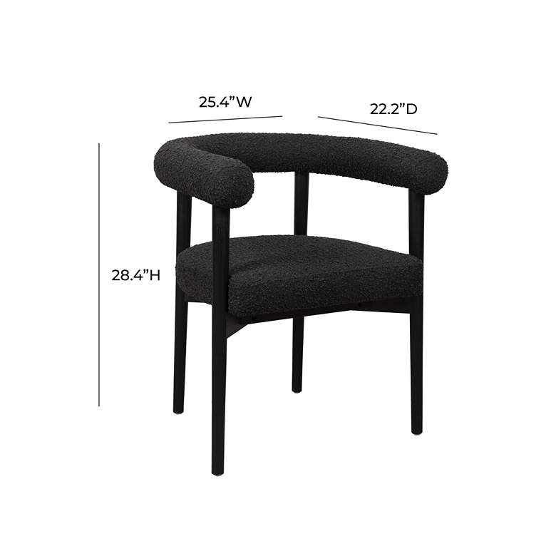 Image 6 Spara Black Boucle Fabric Dining Chair more views