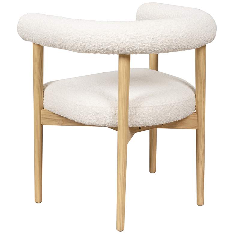 Image 5 Spara Cream Boucle Fabric Dining Chair more views