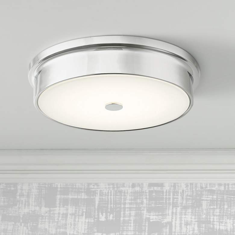 Image 1 Spark 12" Wide Chrome LED Modern Ceiling Light