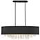 Sparkler 44" Wide Black Oval Kitchen Island Light Chandelier