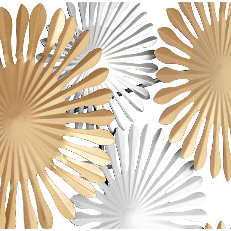Image 4 Sparks 45" Wide Gold and Silver Metal Wall Art more views