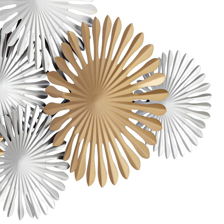 Image 5 Sparks 45" Wide Gold and Silver Metal Wall Art more views