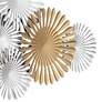 Sparks 45" Wide Gold and Silver Metal Wall Art in scene